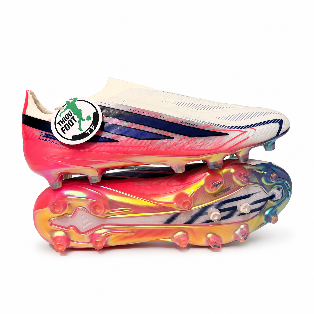 ADIDAS F50 HYPERFAST ELITE LL AG CHAOS VS CONTROL BLANC